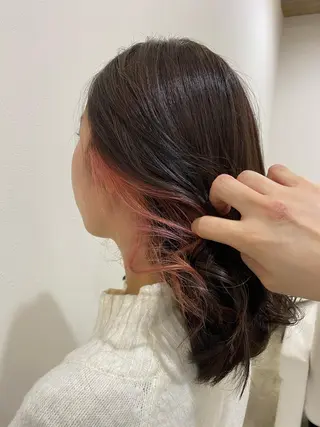 セミロング カラー Ashanti 磯崎のヘアスタイル