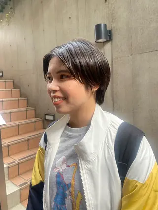 ショート 大人可愛い♡コテ巻き パーマ🌼杉田 萌恵のヘアスタイル