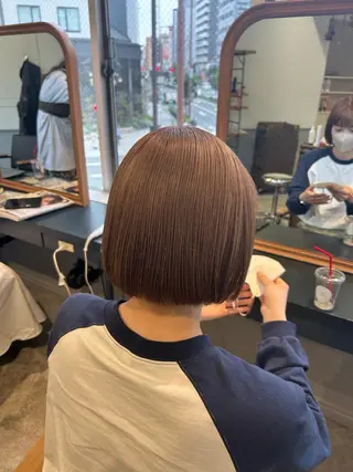 ミディアム カラー 薄暮 マツイ　レンのヘアスタイル