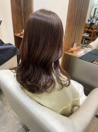 セミロング カラー 【完全個室】髪質改善 暖色カラー/山崎唯奈のヘアスタイル