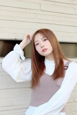 セミロング 代表　しみず としやのヘアスタイル