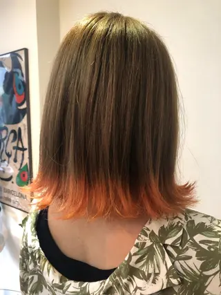 ミディアム カラー pep natsumiのヘアスタイル
