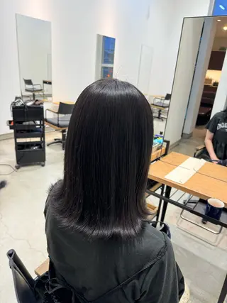 ミディアム カラー 堀越 美羽のヘアスタイル