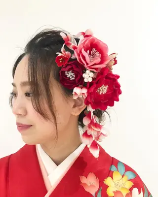 ヘアアレンジ 谷口ゆめ/縮毛矯正/ 大人女子/眉ワックスのヘアスタイル