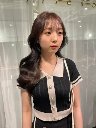 ロング 韓国風🤍 イワサキ　リコ🍒のヘアスタイル