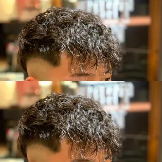 ショート パーマ メンズ 🎱メンズフェード 特化HYOGA🎱のヘアスタイル