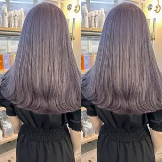 セミロング カラー yoriダブルカラー 代表すがわらのヘアスタイル