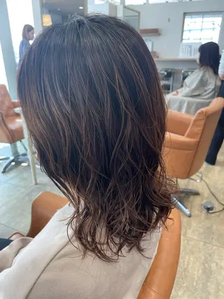 セミロング パーマ bisou_ SAEのヘアスタイル