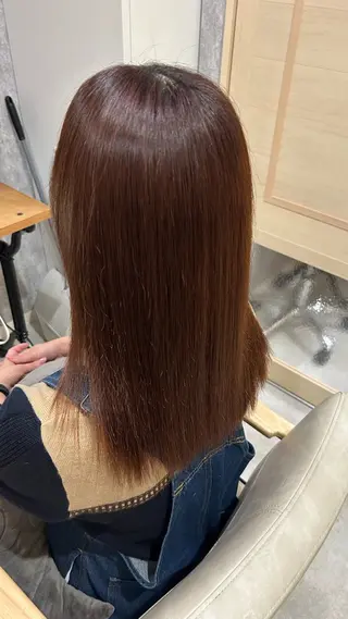 セミロング カラー 似合わせ 顔周りYUUGAのヘアスタイル