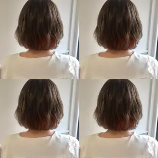 ミディアム カラー 小栗 麻衣のヘアスタイル
