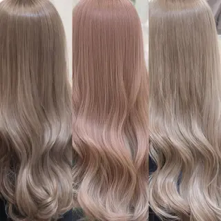 ロング カラー 👑髪質改善wカラー /ハイトーン/アユカのヘアスタイル