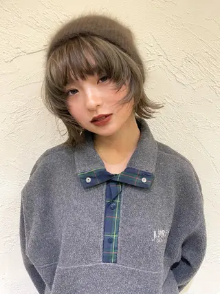 ミディアム ハイトーン/デザイン カラー/るいのヘアスタイル