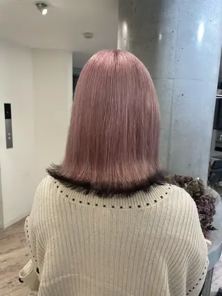 ミディアム ♡似合わせハイトーン ♡maiのヘアスタイル