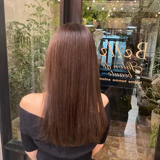ロング 小森田 果怜 カラー、縮毛矯正のヘアスタイル