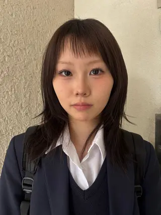 セミロング レイヤーボブ🎵 ブリーチ/りりのヘアスタイル