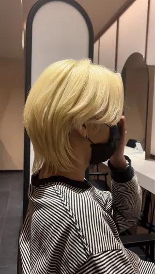 カラー 【大阪】縮毛矯正×ハ イトーン✨のヘアスタイル
