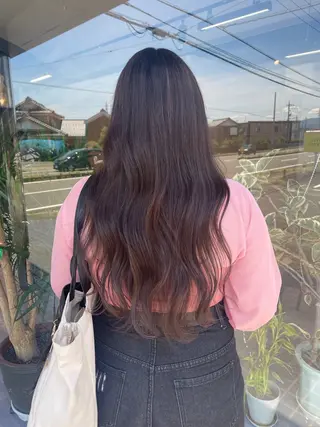 ロング カラー マキノ キョウカのヘアスタイル