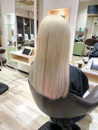 ロング カラー 🌈派手髪ハイトーン 🌈鈴木亮太🌈のヘアスタイル