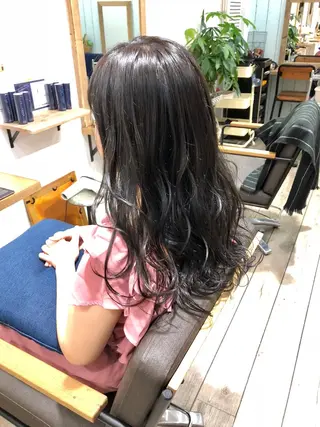 セミロング カラー ヘアアレンジ 顔周りカット・相談 レイヤーも◎しずくのヘアスタイル