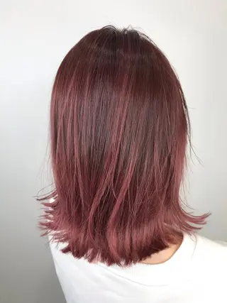 セミロング カラー 大橋 輝久のヘアスタイル
