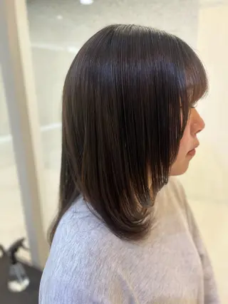 ミディアム カラー 縮毛矯正/髪質改善/ 艶髪ササキナツミのヘアスタイル