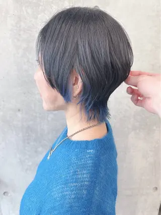 ショート カラー ボブ/ゆるふわ ボブパーマ/とういのヘアスタイル