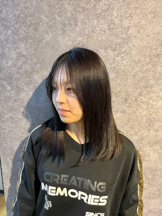 ミディアム 水田 芹七のヘアスタイル
