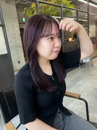 ロング カラー maho/垢抜け カラーパーマメイクのヘアスタイル