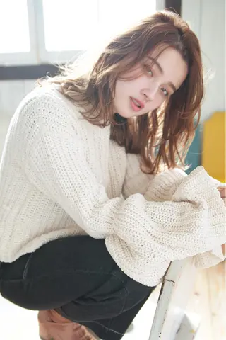 ミディアム カラー パーマ クレドガーデン 柏のヘアスタイル