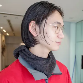 ミディアム メンズ ボブ特化美容師/ ボブパーマ/ミツイのヘアスタイル