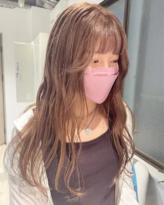 ロング カラー ヘアアレンジ 髪質改善カラー&TR 縮毛矯正/弱酸性矯正のヘアスタイル