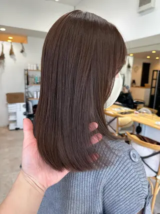 ミディアム ✨透明感カラー/縮毛 恵比寿HAYATO✨のヘアスタイル