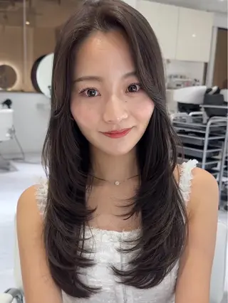 ロング カラー レイヤー/髪質改善/ ブリーチ/コタケのヘアスタイル