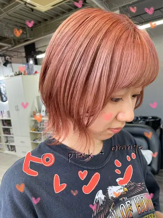 ショート カラー オノ アカネのヘアスタイル
