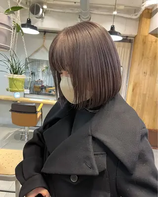 ショート カラー オリーブ/縮毛♡ Natsuno🩰のヘアスタイル