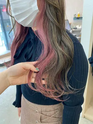 ロング カラー ヘアアレンジ 小顔カット/艶 カラー特化♡MIHOのヘアスタイル