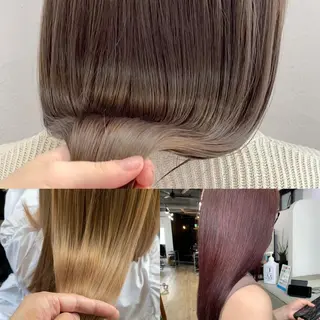 セミロング カラー ヘアアレンジ 北間 寛哉のヘアスタイル