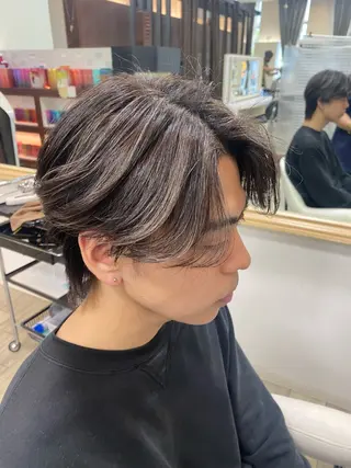 ミディアム カラー メンズ 市川 博紀 店長のヘアスタイル