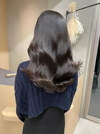 セミロング カラー 🦋うる艶透明感ヘア 今井達也のヘアスタイル