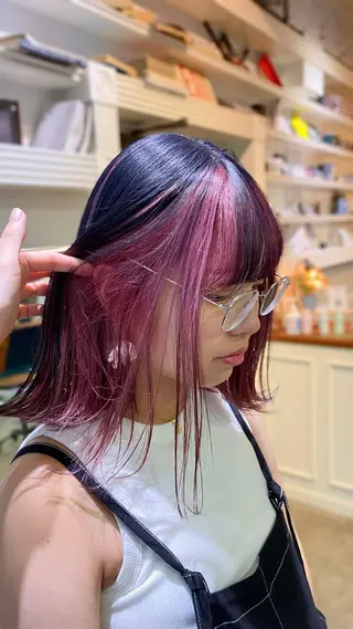 ショート カラー ヘアアレンジ Narumi 🧚‍♂️のマツエク・マツパデザイン