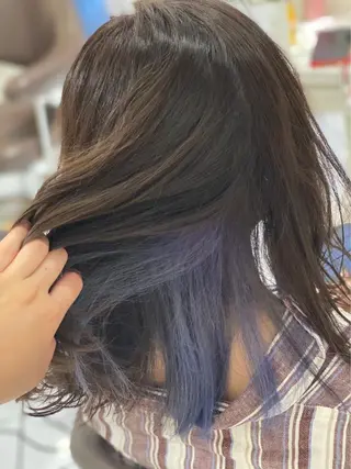ミディアム カラー 和田 真弥のヘアスタイル
