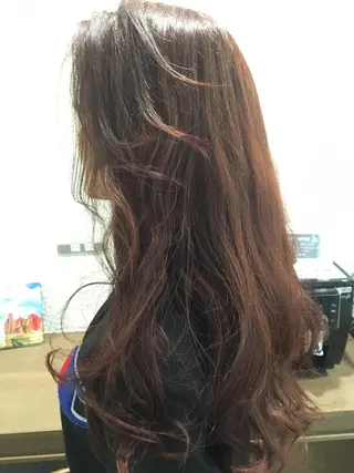 セミロング ロング カラー 【mokuオーナー】 ちはるのヘアスタイル