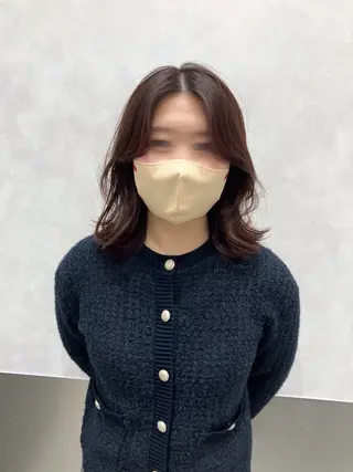 ミディアム カラー 💖ブリーチなし透明 感💖ASAHIのヘアスタイル