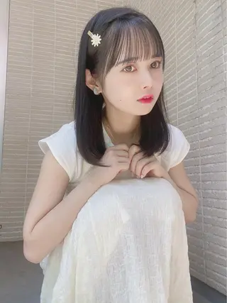セミロング ✨透明感ケアカラー✨ 長野ゆきなのヘアスタイル
