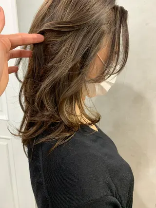 ミディアム カラー ヘアアレンジ 北間 寛哉のヘアスタイル