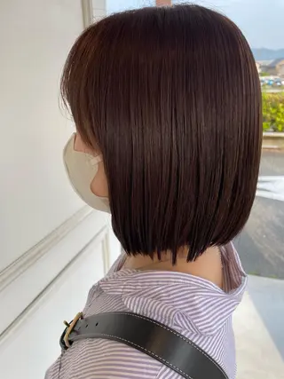 ミディアム カラー SARA古賀店 かすみ🐬🩵のヘアスタイル