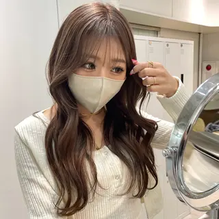 ロング カラー ハイトーン×レイヤー ／遠藤将太のヘアスタイル