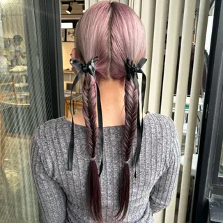 ロング ヘアアレンジ 💫miyu💫デザ インカラー/アレンジのヘアスタイル