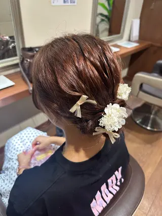 セミロング ヘアアレンジ RINA .のヘアスタイル
