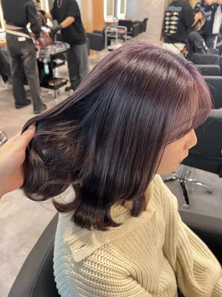 セミロング カラー 💖札幌カラー 指名No.1💖玲奈のヘアスタイル